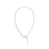 thumbnail ever chaine d'ancre diamond necklace in 18k wg 0.37CT - L'UXE LINK