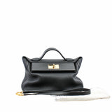 thumbnail 2424 small tc leather black ghw - L'UXE LINK