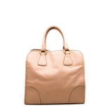 thumbnail tote in saffiano leather beige color - L'UXE LINK