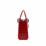 thumbnail dior lady mini crocodile orange red phw - L'UXE LINK
