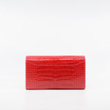 thumbnail constance wallet red alligator ghw C stamp - L'UXE LINK