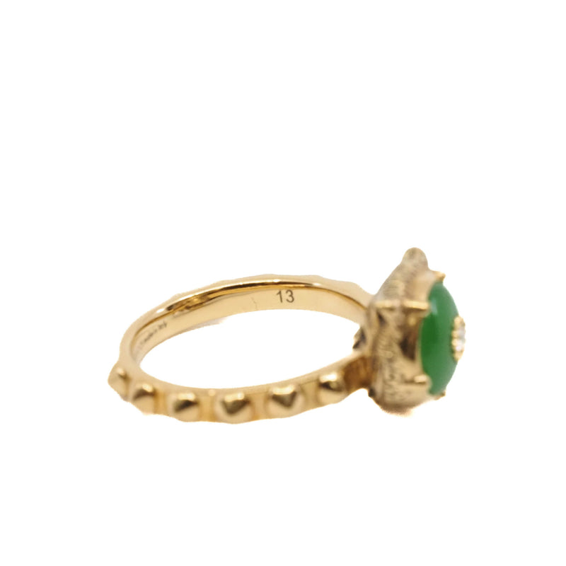 18k green diamond ring