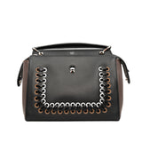 thumbnail fendi shoulder bag with strap in Leather black/ winered phw - L'UXE LINK