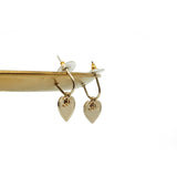 thumbnail heart pandent earring in light ghw - L'UXE LINK