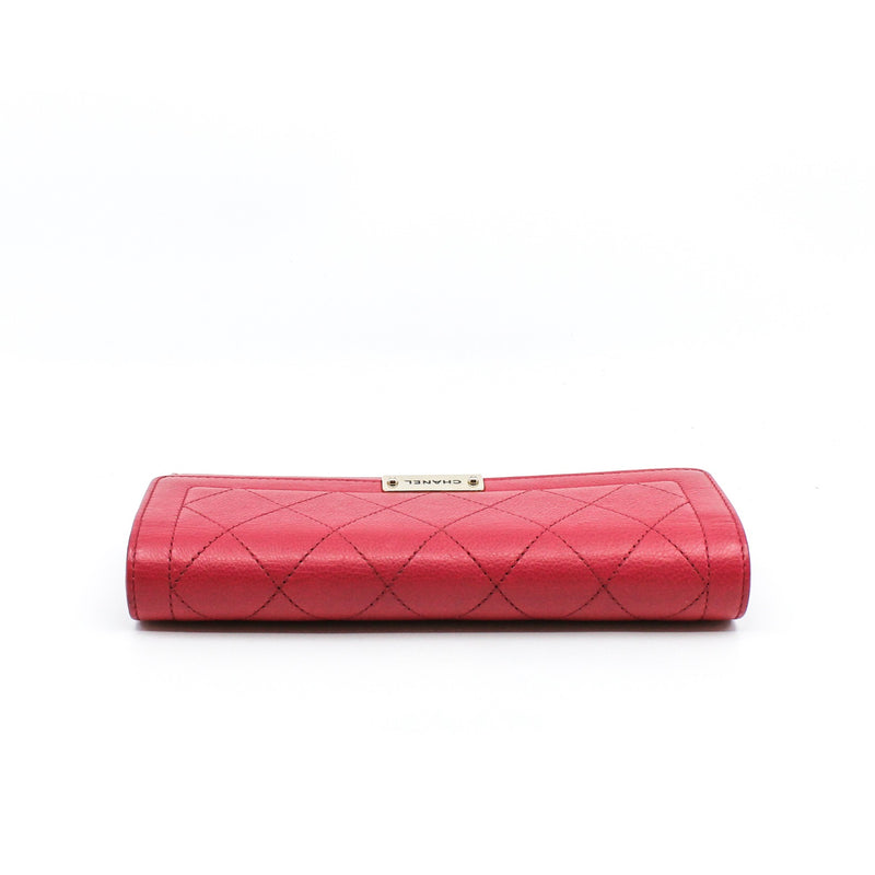 long flap wallet  pink ghw