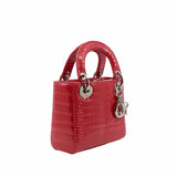 thumbnail dior lady mini crocodile orange red phw - L'UXE LINK