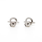 thumbnail finesse Q 18k wg diamonds earring - L'UXE LINK