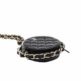 thumbnail mini round bag double side circle handle ghw  black seri  31 - L'UXE LINK