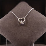 thumbnail 18k wg diamond with purple bee necklace - L'UXE LINK
