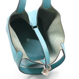 thumbnail picotin 22 tc leather blue phw T stamp - L'UXE LINK