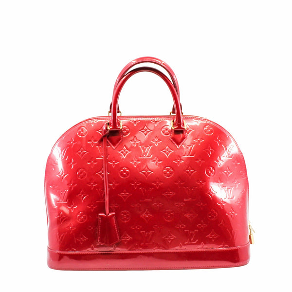 alma large  patent leather red ghw