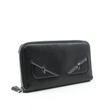 thumbnail zip long wallet leather black monster eyes - L'UXE LINK