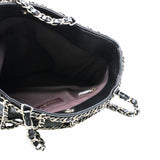 thumbnail Chain Frame CC Charm Shopping Tote lamb skin black  ghw - L'UXE LINK