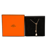 thumbnail 18k rose gold lock necklace diamonds - L'UXE LINK