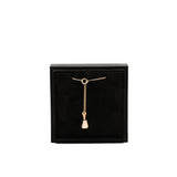 thumbnail 18k rose gold lock necklace diamonds - L'UXE LINK