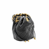 thumbnail bucket bag with chain handle black ghw seri 30 - L'UXE LINK