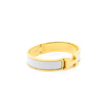 thumbnail clic h bangle white pm size ghw - L'UXE LINK