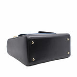 thumbnail lady dior medium black mix navy pocket calf skin in ghw - L'UXE LINK