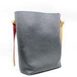 thumbnail TWISTED  tote leather blue beige orange - L'UXE LINK