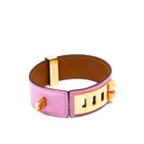 thumbnail CDC bracelet in swift leather pink ghw - L'UXE LINK