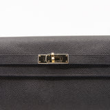 thumbnail kelly wallet black rghw epsom - L'UXE LINK