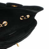 thumbnail small flap bag in velvet black ghw seriL13U93E1 - L'UXE LINK