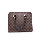 thumbnail vintage box top handle strap shoulder bag in damier ebene ghw 2020 - L'UXE LINK