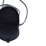 thumbnail mini heel pouch in leather black - L'UXE LINK
