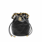thumbnail bucket bag with chain handle black ghw seri 30 - L'UXE LINK