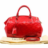 thumbnail Santa Monica Tote Bag patent leather  red ghw - L'UXE LINK