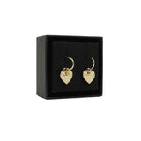 thumbnail heart pandent earring in light ghw - L'UXE LINK
