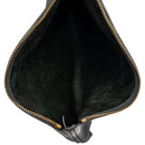 thumbnail large gucci letter zip clutch in leather black - L'UXE LINK