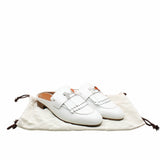 thumbnail mules H sliper white phw - L'UXE LINK