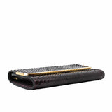 thumbnail Rossmore Mm Purple Python Skin Leather Clutch ghw - L'UXE LINK