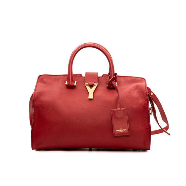 ysl small tote y bucle red