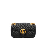 thumbnail medium marmont in leather black ghw - L'UXE LINK