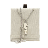 thumbnail collier cavia lier rodeo head necklace in white in phw - L'UXE LINK
