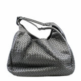 thumbnail Nappa Intrecciato Hobo Bag Large Lambskin Grey - L'UXE LINK