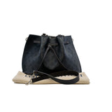 thumbnail black leather tote monogram printes hollow phw - L'UXE LINK