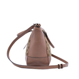 thumbnail small tote top handle crossbody in surpeme brown/beige ghw - L'UXE LINK