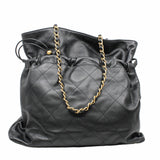 thumbnail tote bag calfskin black ghw - L'UXE LINK