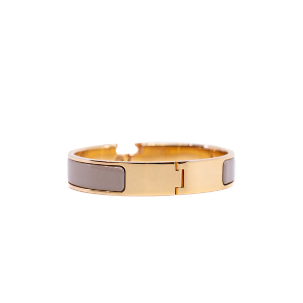 Clic H Bracelet Marron Glace RGHW Size ST - L'UXE LINK