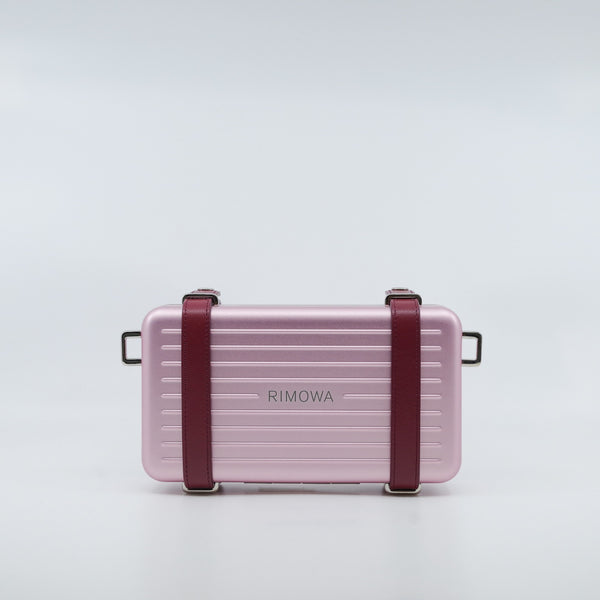 Dior X Rimowa Aluminum Rose Pink Clutch Bag PHW With Strap - L'UXE LINK