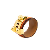 thumbnail CDC wide bracelet in epsom orange ghw