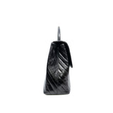 thumbnail large trendy chevron coco handle in black calfskin ghw seri24