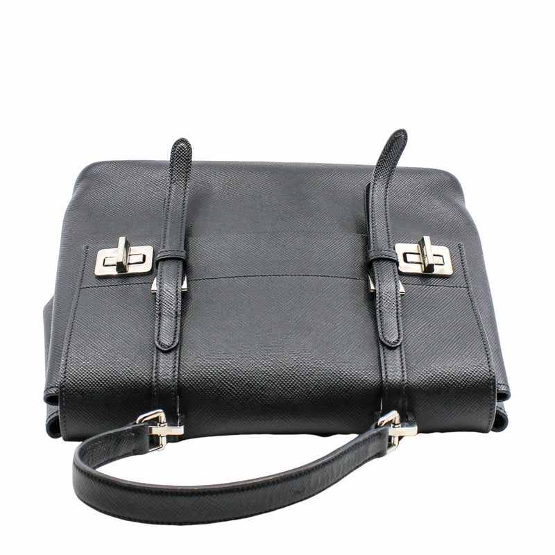 Vitello Lux Flap Bag Black PHW - L'UXE LINK