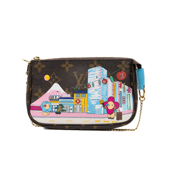 mini pochette viviennne holidays in monogram ghw