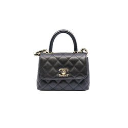 24K mini coco handle with chain in caviar black rghw  #NA10XXXX