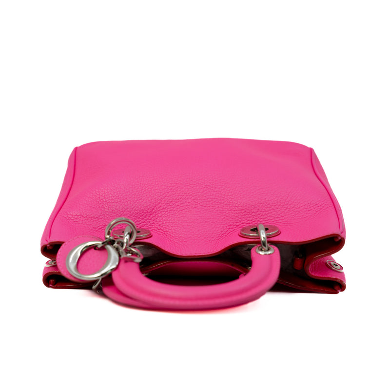 2013 Mini Diorissimo Rosepink/Red Calfskin Handbag PHW With Strap
