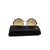 thumbnail round sunglasses in mental and calfskin